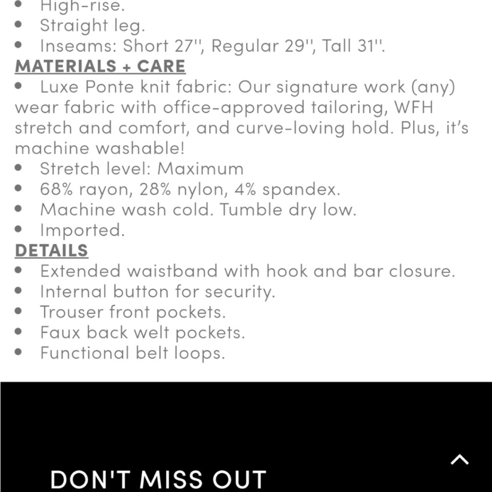 Torrid Plus-Size Pantsuit Studio Luxe Ponte Straight-Leg trouser, peplum blazer - Picture 15 of 15